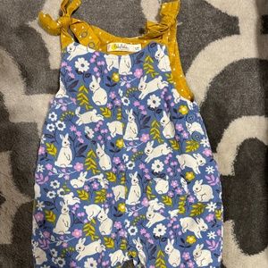 Baby Boden Cord Bunny Overalls